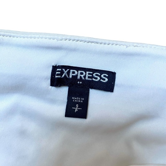 Express Sequin Mini Skirt White Multicolor Geometric Beaded Party Size Small - Picture 6 of 8